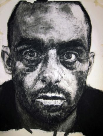 Title: Homeless Man (Outside of David Jones), Subject: Jaimie Jones, Artist: Kristone Capistrano