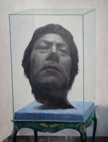 Title: Glass Cell, Artist: Qiang Zhang, Subject: Self Portrait