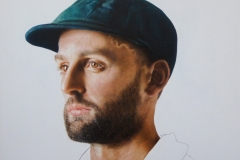 Artist: Todd Simpson | Subject: Nathan Lyon | Title: Number 421