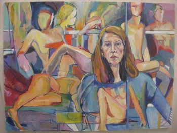 Artist Yasmin Paterson | Title: Self-portrait in the studio | Subject: Self-portrait