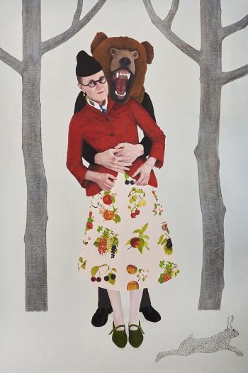 Artist: Lynn Savery | Title: Bear hug | Subject: Self-portrait