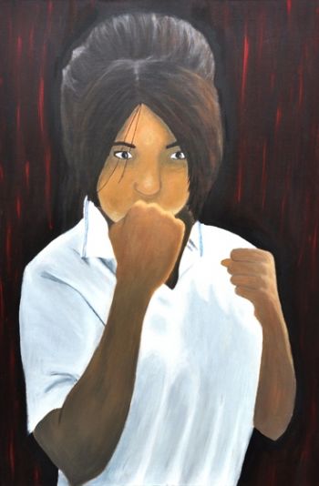 Title: Fighter, Subject: Self Portrait, Artist: Charlotte Foo