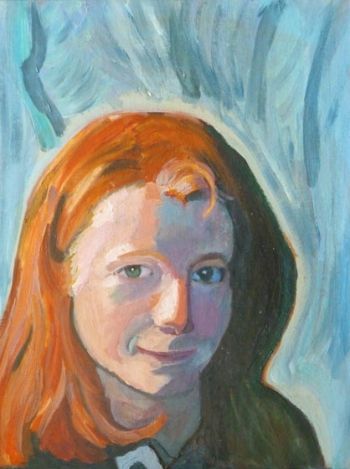 Title: Van Goghesque, Subject: Self Portrait, Artist: Kira Wall, Year 8