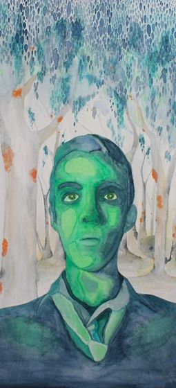 Artist: Rory Dalitz, Year: 10, Title: Regrowth, Subject: Self portrait