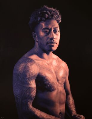 Kelly Maree, Ellia, 2023. Acrylic on canvas, 198 x 152 cm. Kelly Maree, Ellia, 2023. Acrylic on canvas, 198 x 152 cm.